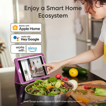 Eufy Indoor Cam E30, Latest Generation, 4K UHD Security Camera, 360 Pan-Tilt, Color Night Vision, AI Detection for Human/Pet/Audio/Crying, Human/Pet Auto Tracking, Works with Homekit