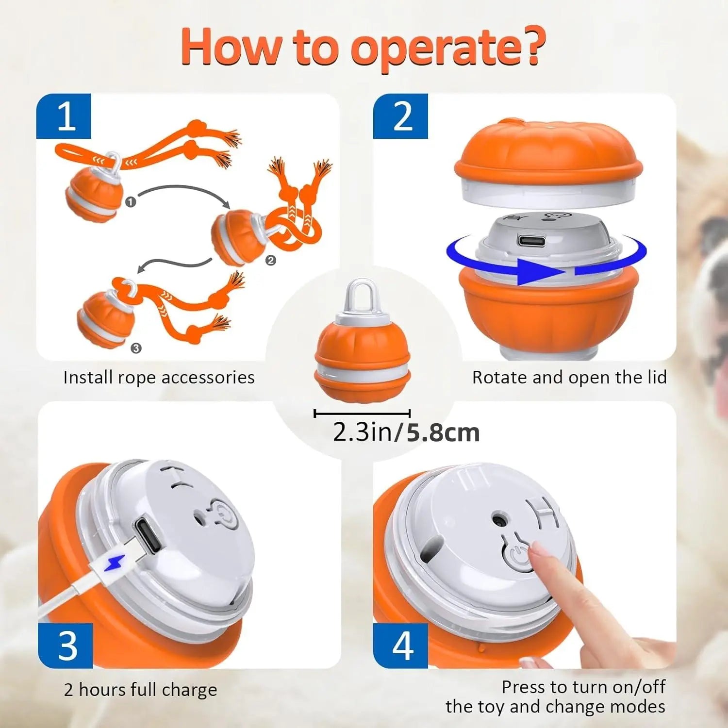 Smart Rolling Ball Toy for Dogs - Electric Indoor Training Ball for Pet Stimulation and Engagement, Durable Bite-Resistant Design for Boredom Relief