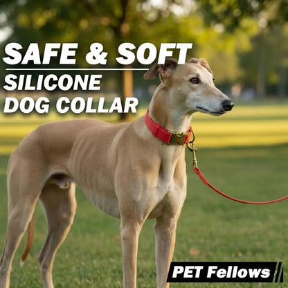 Waterproof Dog Collar That Doesn'T Smell Soft Silicone with Strong Metal Buckle