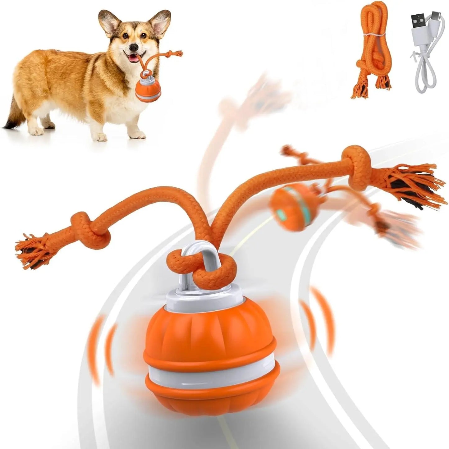 Smart Rolling Ball Toy for Dogs - Electric Indoor Training Ball for Pet Stimulation and Engagement, Durable Bite-Resistant Design for Boredom Relief