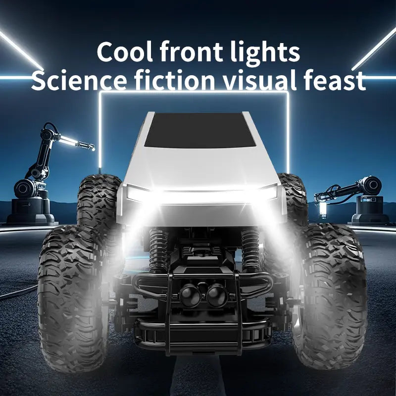 All-Terrain Metal Remote Control Rock Crawler - 1:18 Scale Monster Truck for Boys and Girls, 2.4 GHz Cyber RC Vehicle, 4WD Off-Road Pickup with Independent Suspension, Ideal for Ages 6+ - Traxxas Racing Compatible