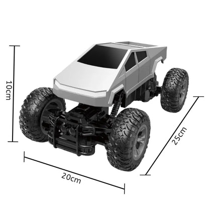 All-Terrain Metal Remote Control Rock Crawler - 1:18 Scale Monster Truck for Boys and Girls, 2.4 GHz Cyber RC Vehicle, 4WD Off-Road Pickup with Independent Suspension, Ideal for Ages 6+ - Traxxas Racing Compatible
