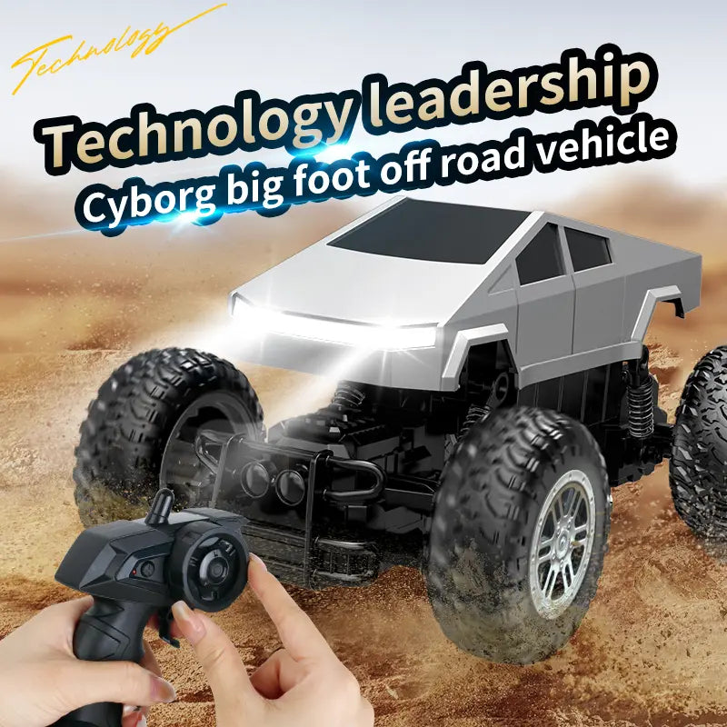 All-Terrain Metal Remote Control Rock Crawler - 1:18 Scale Monster Truck for Boys and Girls, 2.4 GHz Cyber RC Vehicle, 4WD Off-Road Pickup with Independent Suspension, Ideal for Ages 6+ - Traxxas Racing Compatible