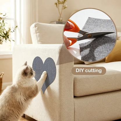 [Free Gift]Diy Cat Scratch Furniture Protect Sticker Cat Scratch Scratcher Couch Protector Cat Scratching Mat Furniture Pads Sofa Protecter Freely Cut and Pasted 4Pcs 11.8*11.8Inch Four Colors to Choose or 1Pc 39.3*11.8Inch