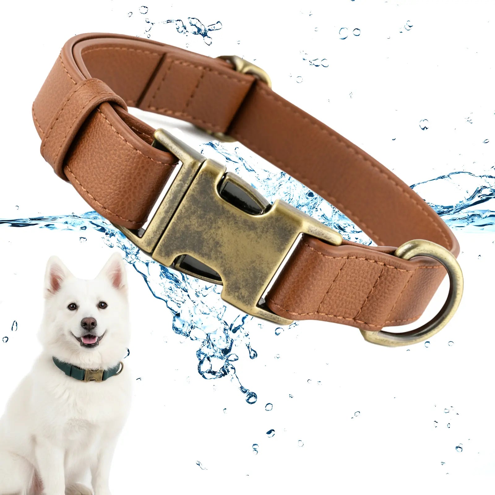 Waterproof Dog Collar That Doesn'T Smell Soft Silicone with Strong Metal Buckle