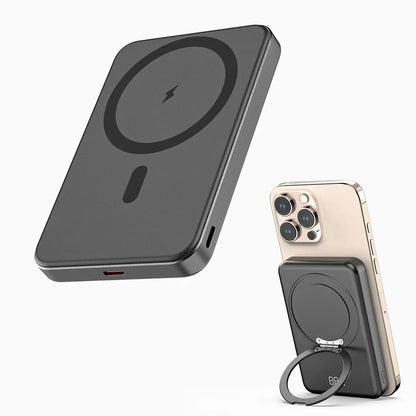 Magnetic Power Bank, 10000Mah Wireless Portable Charger with Foldable Stand, 20W PD Fast Charging Power Bank with USB-C Cable LED Display, for Mag-Safe Battery Pack Compatible with Iphone 16/15/14/13/12 All Series