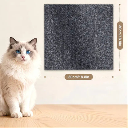 [Free Gift]Diy Cat Scratch Furniture Protect Sticker Cat Scratch Scratcher Couch Protector Cat Scratching Mat Furniture Pads Sofa Protecter Freely Cut and Pasted 4Pcs 11.8*11.8Inch Four Colors to Choose or 1Pc 39.3*11.8Inch