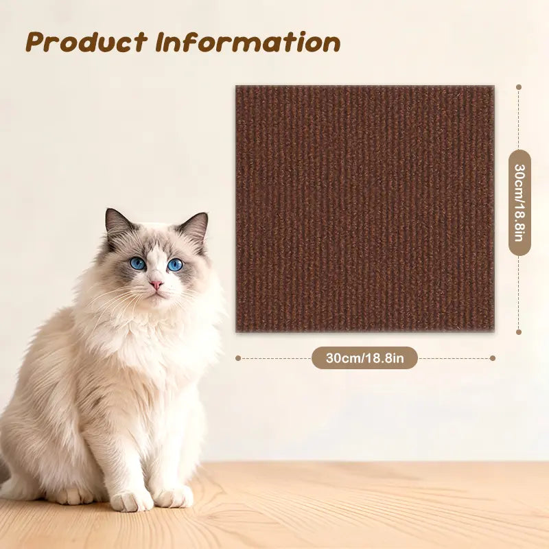 [Free Gift]Diy Cat Scratch Furniture Protect Sticker Cat Scratch Scratcher Couch Protector Cat Scratching Mat Furniture Pads Sofa Protecter Freely Cut and Pasted 4Pcs 11.8*11.8Inch Four Colors to Choose or 1Pc 39.3*11.8Inch