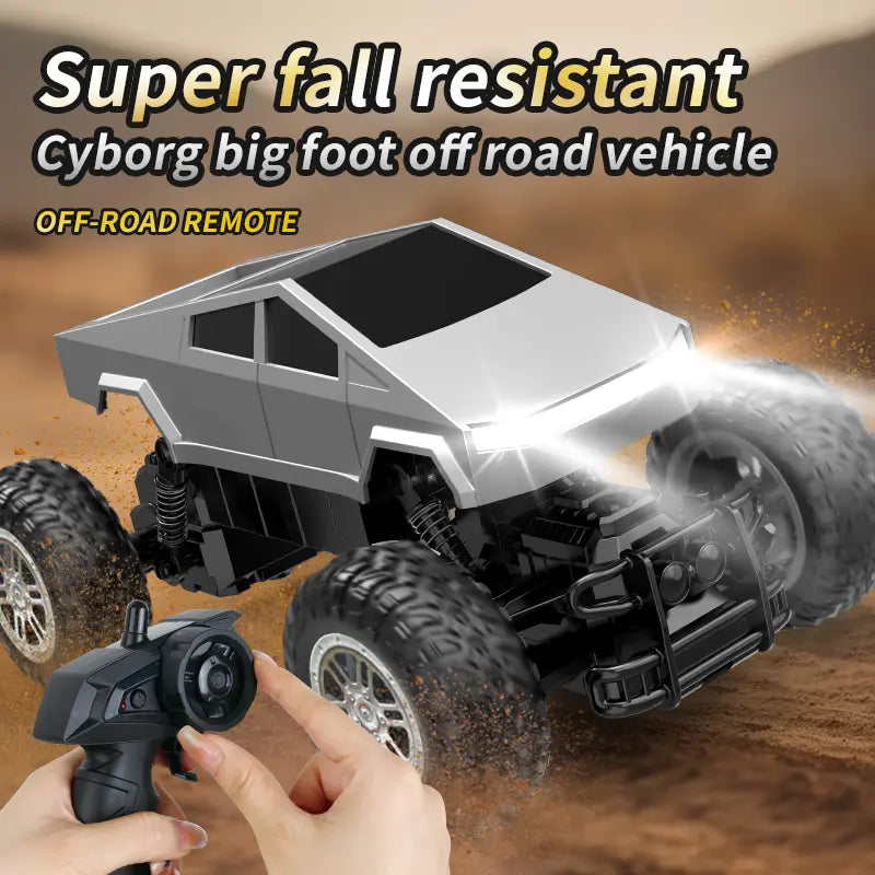 All-Terrain Metal Remote Control Rock Crawler - 1:18 Scale Monster Truck for Boys and Girls, 2.4 GHz Cyber RC Vehicle, 4WD Off-Road Pickup with Independent Suspension, Ideal for Ages 6+ - Traxxas Racing Compatible