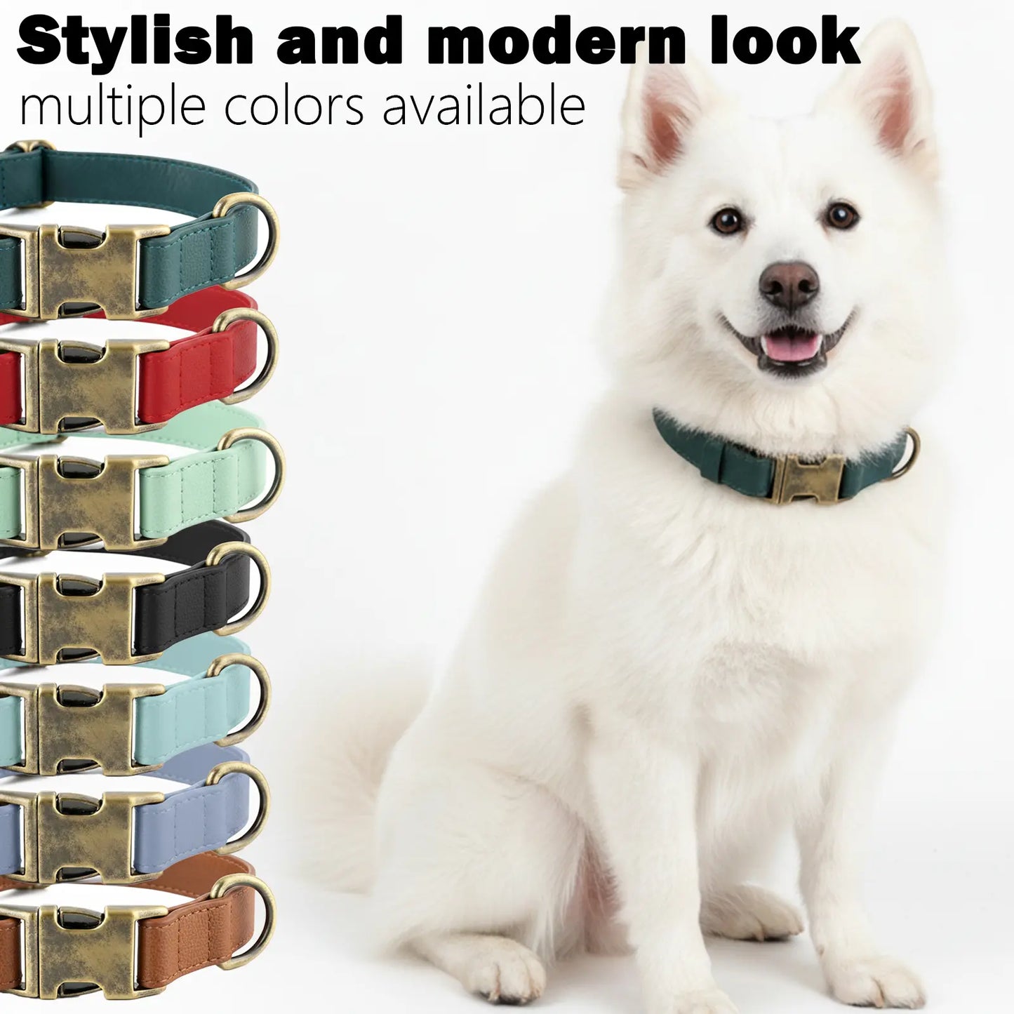 Waterproof Dog Collar That Doesn'T Smell Soft Silicone with Strong Metal Buckle