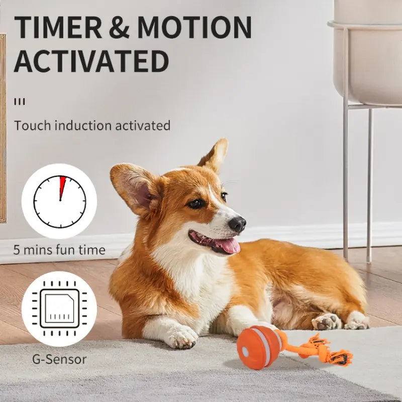 Smart Rolling Ball Toy for Dogs - Electric Indoor Training Ball for Pet Stimulation and Engagement, Durable Bite-Resistant Design for Boredom Relief