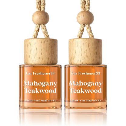 Hoogalife 2Pack Car Air Fresheners, 8ML Car Diffusers for Essential Oils Cozy Vanilla & Teakwood Aroma, Long Lasting Fragrance for Car & Live Gifts